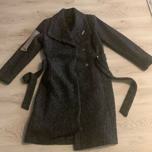 Ivanka Trump Mercari Gray Wool Blend Snap Up and Tie Coat - Size: 8 - Like New